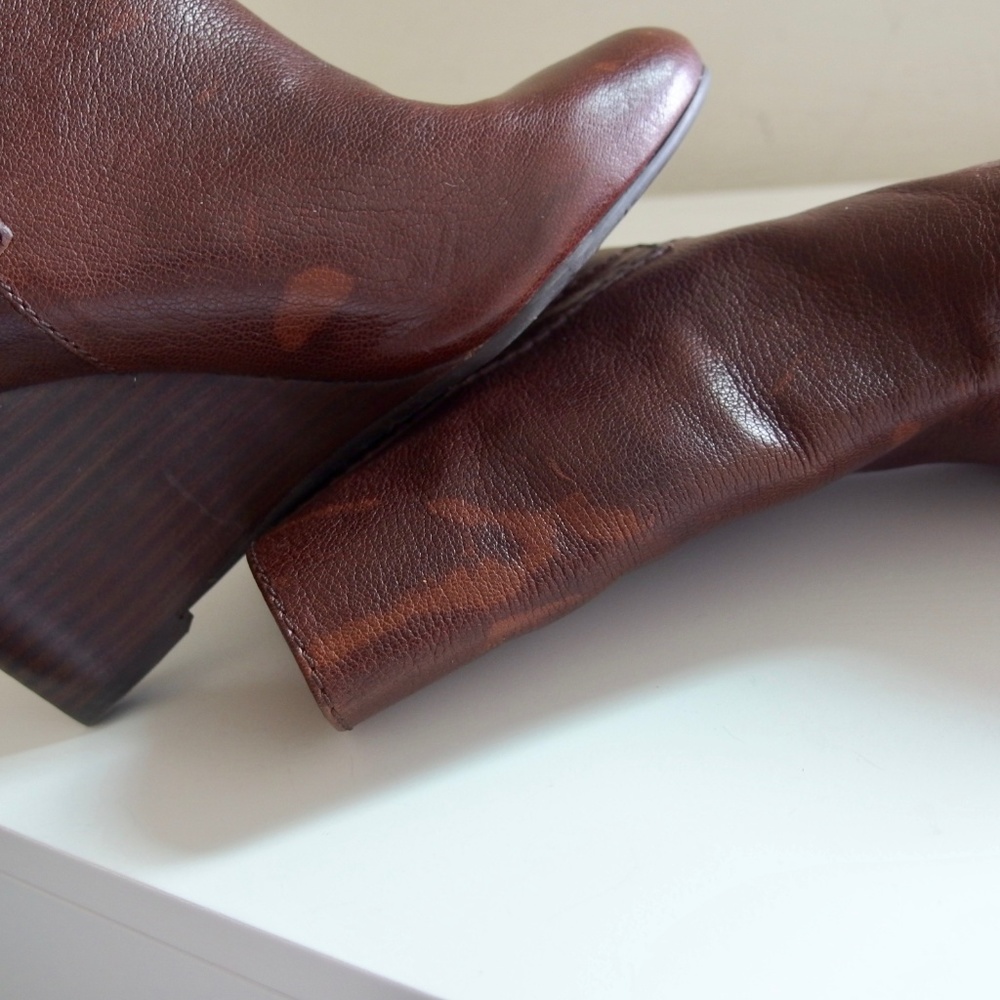 Nine West Brown Leather Booties - Picture 7 of 8